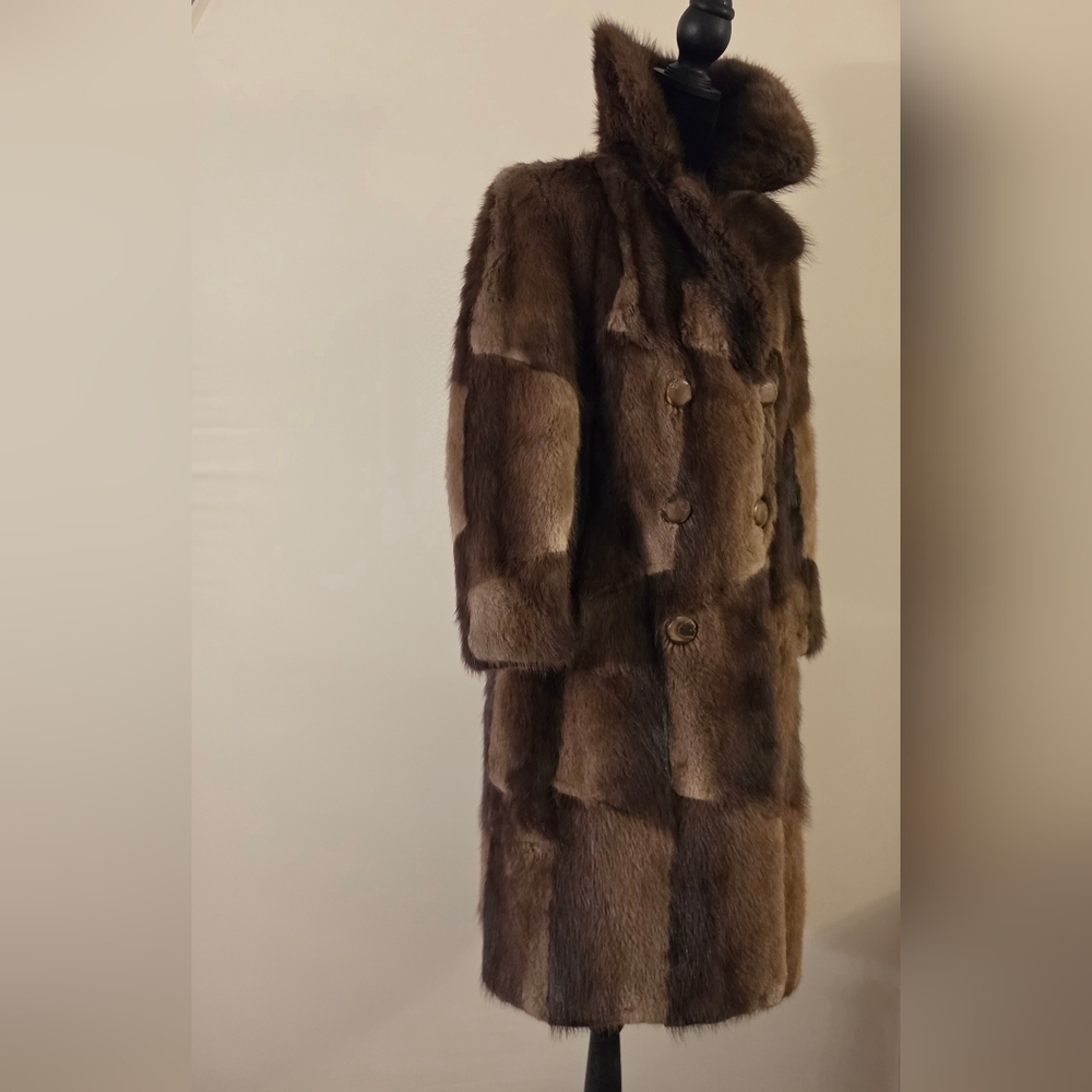 Women's Brown Fur Button-Front Coat - Picture 5 of 13